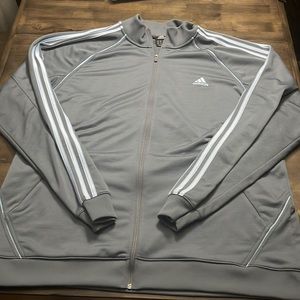 Adidas gray and teal track jacket 3XL
